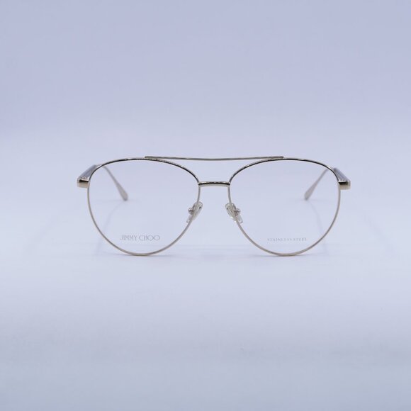 Jimmy Choo JC216 0PEF 00 Eyeglasses Silver 58mm Aviator Frame main image 7